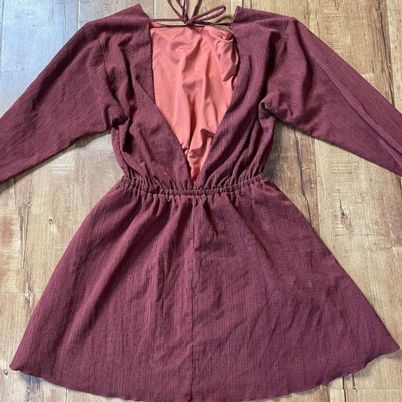 Tularosa Size Small S Orange Dress  Open Back Revolve - Picture 4 of 7